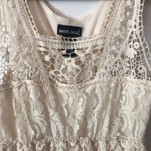Wet Seal - Ivory Lace Dress